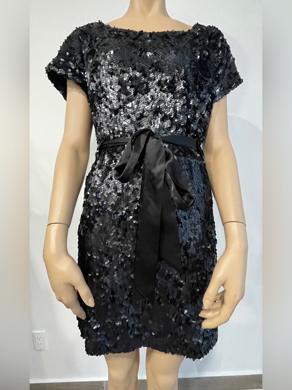 Aidan Mattox Matte Sequin Mini Dress, 8